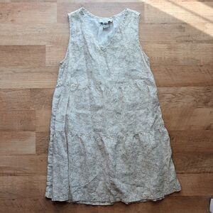 Rachel Zoe Cream Floral Linen Dress